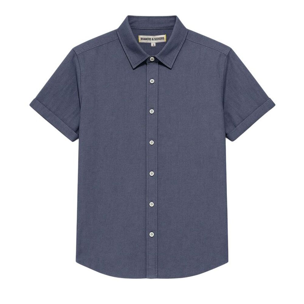 Roamers Mens Plain Collared Shirt / Rich Navy